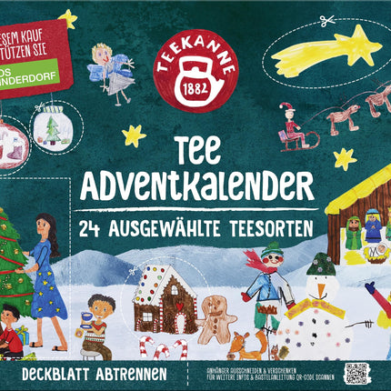 Teekannu advendikalender 2023 24 valitud teesordiga, roheline