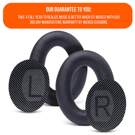 WC Wicked Cushions Replacement Ear Pads Compatible with Bose QuietComfort 35 (QC35) &amp; QuietComfort 35ii (QC35ii) Headphones &amp; More - Improved Comfort &amp; Durability | Black