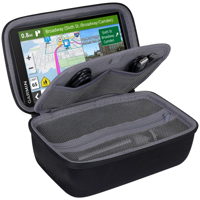 co2CREA Eva universaalne GPS-i hoiukott 6-7-tollistele Tomtom Go 610 6100 6200 Garmin DriveSmart 66 76 86 LGV710 610 GPS-satelliitnavigaatoritele/satelliidikaartidele (17,8 cm / 7 tolli / 15,2 cm / 6 tolli)