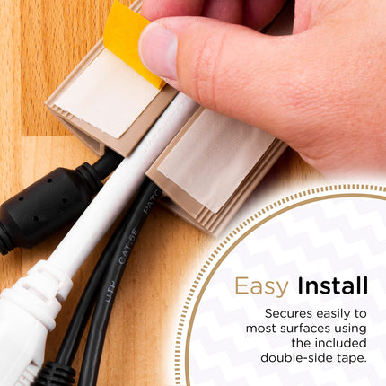 Power Gear floor cord cover, rubber, low profile, cable protector, skin-colored