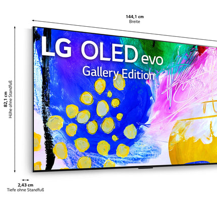 LG OLED65G29LA televiisor 164 cm (65-tolline) OLED evo televiisor (Cinema HDR, 120 Hz, seinale kinnitatav) + heliriba (420 vatti) juhtmevaba subwooferiga (Google Assistant, Amazon Alexa, HDMI, Bluetooth), must