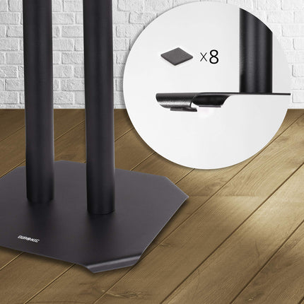 Duronic SPS1022/40 Speaker Stand, 40 cm high, sand-weightable – Cone to reduce vibrations – Universal compatibility with HiFi/Stereo/Home Theater 5.1 speakers