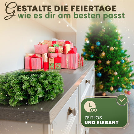 ArtiTree - jõulupärg uksele, advendipärg, jõulukaunistus sise- ja välistingimustes kasutamiseks, kunstkuusest pärg - 60cm