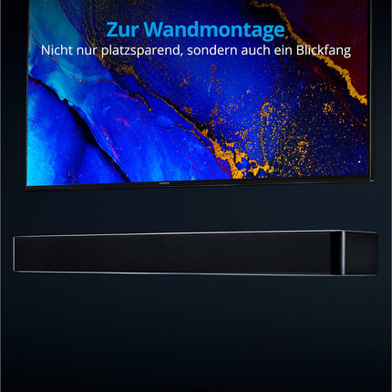 MEDION P61155 2.0 Soundbar with Bluetooth (incl. remote control, touch control, HDMI (ARC), AUX, optical input, 2 x 30 W RMS)