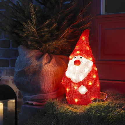 Konstsmide LED Acrylic Santa Claus, 40 warm white diodes, 24V, outdoor (IP44), white cable - 6243-103