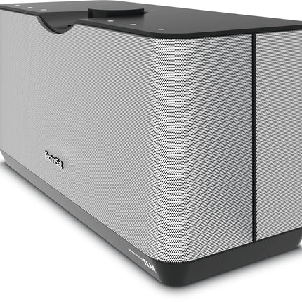 TechniSat AUDIOMASTER MR3 – 90-vatine ELAC WiFi kõlar ja internetiraadio (UPnP/DLNA heli voogedastusega, mitmetoaline kõlar internetiraadio, Spotify ja Bluetoothi ​​jaoks) must/hõbedane