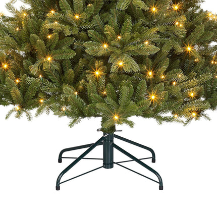 Mustast kastist Boyle kunstkuusk LED-valgustusega – K 215 x Ø 142 cm – Roheline