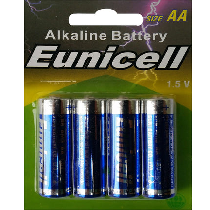 80 x AA LR6 leelispatareid (20 blisterpakendit 4 patareiga) ÜHEKORDSE KASUTAMISE toode Eunicelli kaubamärgiga toode