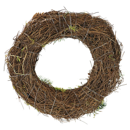 Natural wreath with moss, fir branches, cones, brushwood 25cm Christmas wreath, decorative wreath, wreath, Advent wreath, door wreath, Christmas decoration, willow wreath, flower wreath, rattan wreath, candle wreath, wreaths blank, table decoration
