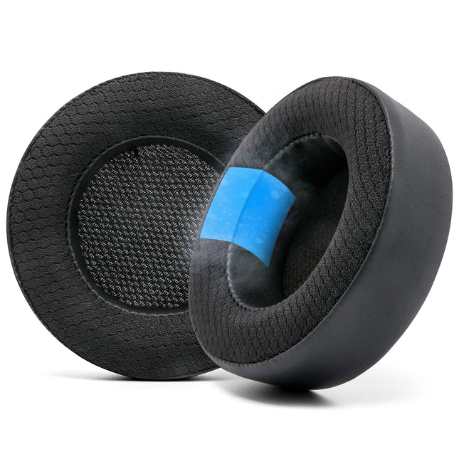 WC Freeze Virtuoso – Replacement hybrid fabric ear cushions with cooling gel for the Corsair Virtuoso gaming headset, manufactured by Wicked Cushions, with improved thickness and sound isolation | Black