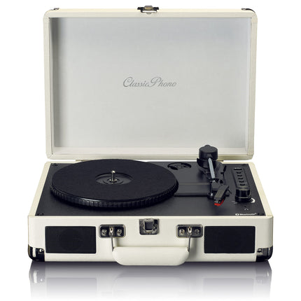 Lenco Classic Phono TT-115 plaadimängija - kaasaskantav plaadimängija - Bluetooth - USB - 3 kiirust - otsesalvestus USB-le ilma arvutita - rihmülekanne - kreemikas
