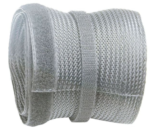 RICOO cable duct gray 200cm long x 13.5cm wide Z9135G-2 cable sleeve resealable with Velcro cable guide cable management