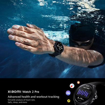 Xiaomi Watch 2 Pro - Bluetooth® hõbedane ümbris pruuni nahkrihmaga