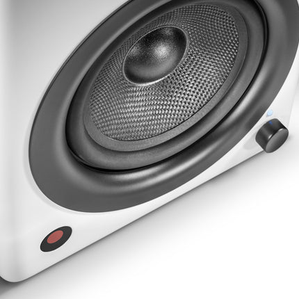 wavemaster TWO NEO soft white – Bookshelf speaker system (60 watts) with Bluetooth streaming, digital connections, and IR remote control. Active speakers for use with TV/tablet/smartphone, matte white (66366)