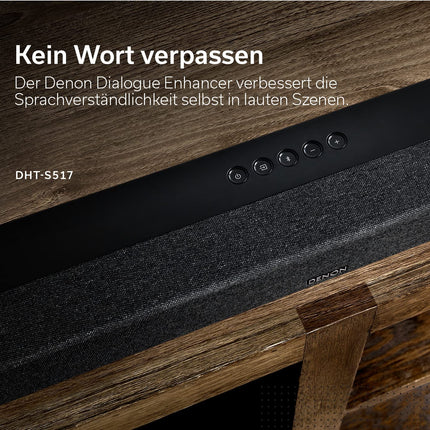 Denon DHT-S517 3.1.2 Dolby Atmos heliribasüsteem juhtmevaba subwooferiga, HDMI EARC ja Bluetoothiga, must