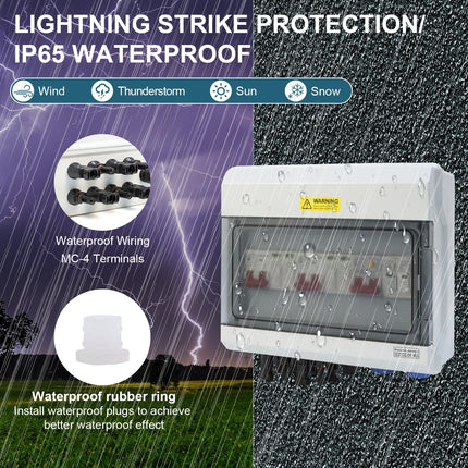 Surge protection PV, 1000V DC 40A Surge protection PV, AC 20A Surge protection PV, Solar lightning protection, Solar junction box IP65 Waterproof