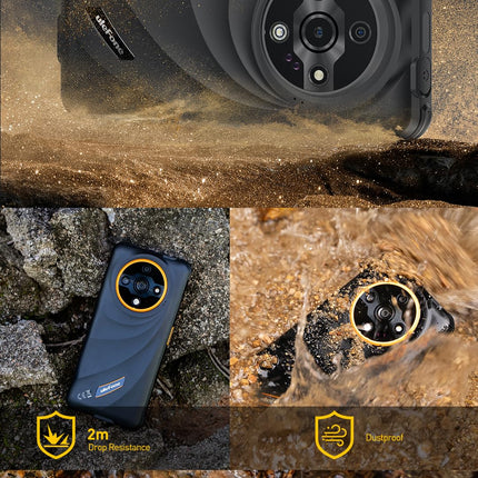 Ulefone Armor X31 PRO 5G Outdoor Smartphone Unlocked, 64MP+25MP Camera (Night Vision &amp; Flash), 5G 16GB+256GB, 6.56" HD+120Hz, IP68 Android 14 Rugged Phone, 3 Card Slots, GPS NFC Orange