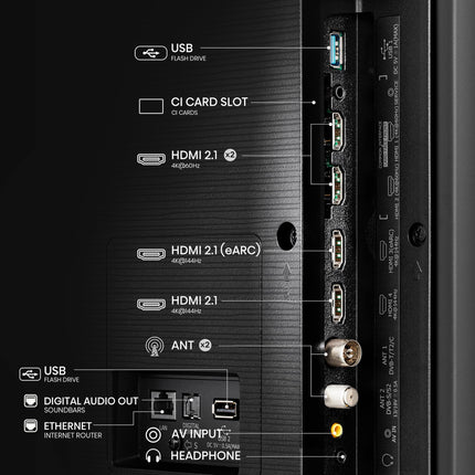 Hisense 85E7NQ Pro 215 cm (85-tolline) televiisor, 4K UHD, QLED, nutiteler, Total HDR, Dolby Vision IQ Atmos, 144Hz (VRR), HDMI 2.1, mängurežiim PRO, kolmekordne tuuner, sisseehitatud Alexa, tumehall, [2024]