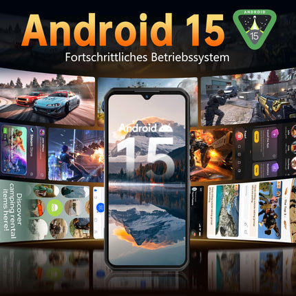 OUKITEL WP55 Pro 5G Android 15 Outdoor Handy - 48GB+512GB(2TB) 108MP+32MP+8MP Nachtsicht Kamera 11000mAh/33W Outdoor Smartphone 6,6 Zoll FHD+ 120Hz baustellenhandy Dual SIM IP68/NFC/OTG/GPS/Face ID