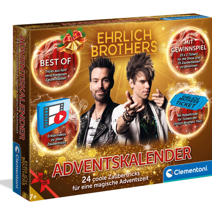 Ehrlich Brothers Advent Calendar 2025 - Christmas Calendar of Magic with 24 Magic Tricks for Children Ages 7 and Up by Clementoni 59407