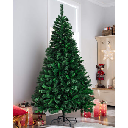WeRChristmas Promo Christmas Tree, Pinewood, with 521 Tips, Green, 6 ft/1.8 m