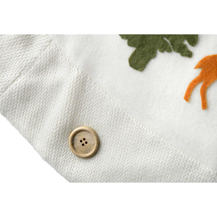 WeRChristmas Christmas tree skirt decoration, fabric, large, white, 120 cm