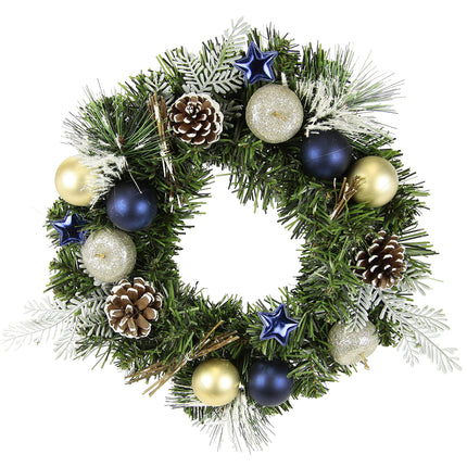 Christmas wreath decorated with Christmas tree ball star cones branches apple Advent wreath wreath door wreath fir wreath wall decoration door decoration table wreath Christmas decoration wreaths natural materials floristry artificial flowers