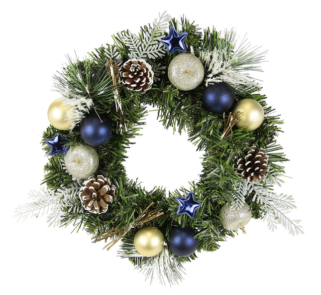 Christmas wreath decorated with Christmas tree ball star cones branches apple Advent wreath wreath door wreath fir wreath wall decoration door decoration table wreath Christmas decoration wreaths natural materials floristry artificial flowers