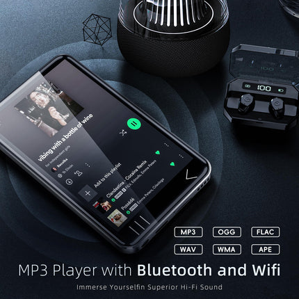HIFI WALKER G7 MP3-mängija kaamera ja Spotifyga, MP3-mängija Bluetoothi ​​ja WiFi-ga, Android 80 GB mp3-mängija, Spotify MP4-mängija kõlariga, Spotify, YouTube