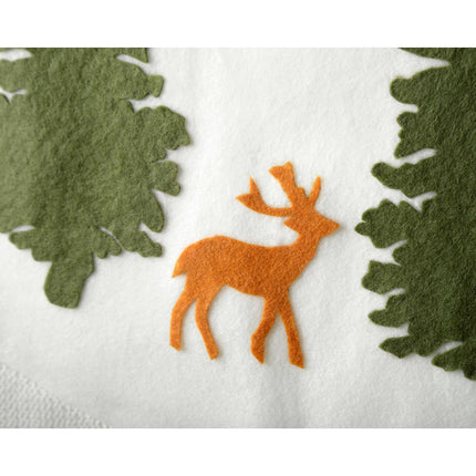 WeRChristmas Christmas tree skirt decoration, fabric, large, white, 120 cm