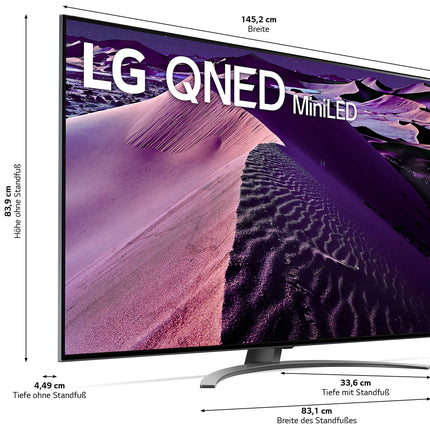LG Electronics 65QNED869QA televiisor 164 cm (65-tolline) QNED MiniLED televiisor (4K, Cinema HDR, 120 Hz, nutiteler) [mudeliaasta 2022]