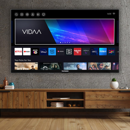 Telefunken TV 43 inch Smart TV VIDAA D43U790B2CW 4K TV UHD, HDR TV with Dolby Vision, triple tuner and 6 months HD+ included, LED TV black