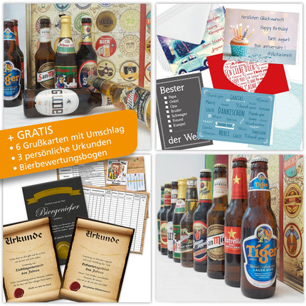 Beer Advent Calendar World and Germany with Tsingtao + Tiger + Hite Pale Lager + more/Gift Idea Advent Calendar with Beer/Beer Advent Calendar