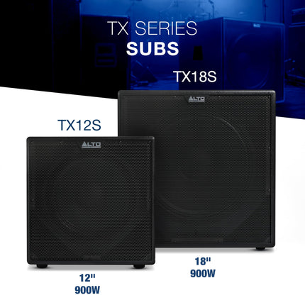 ALTO TX12S 900W 12-tolline aktiivsubwoofer, DSP-optimeeritud PA-süsteem 2-tollise mähisega, suurepärane bass, lihtne seadistamine