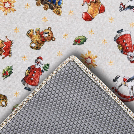 Villeroy &amp; Boch Design Rug Nostalgic - Toy's Delight - Christmas Tree Blanket, Entrance Mat, Christmas Tree Rug for Living Room, Bedroom, Dining Room, Hallway - Green Multicoloured, 50x80 cm