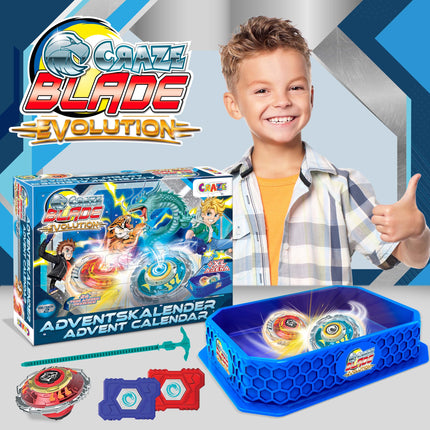 BLADE Advent Calendar Boys - Battle Top Toy Advent Calendar with Battle Arena, Launcher &amp; Spinning Top - Christmas Calendar for Boys and Girls