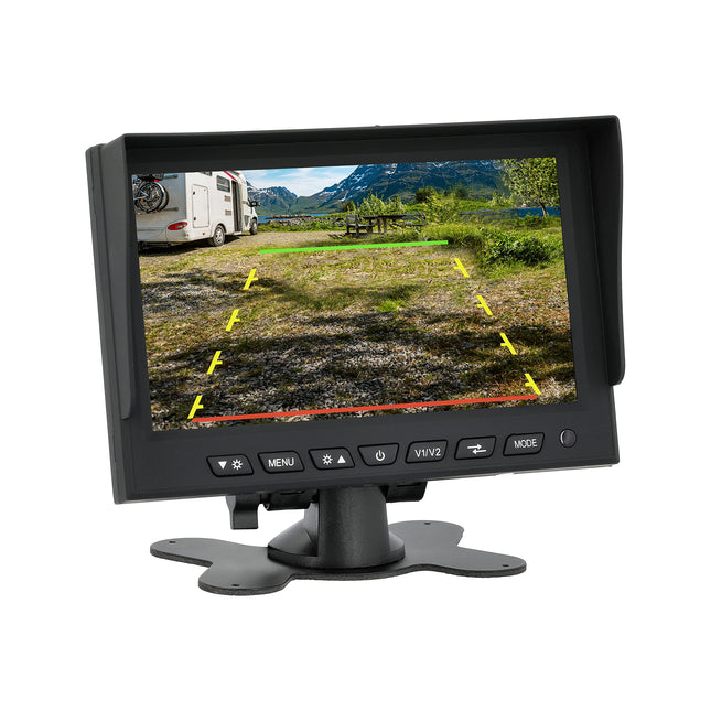 VSG24 13114 – 7“ professional van reversing monitor, TFT monitor including accessories, e-approval, distance lines, 12-24 V