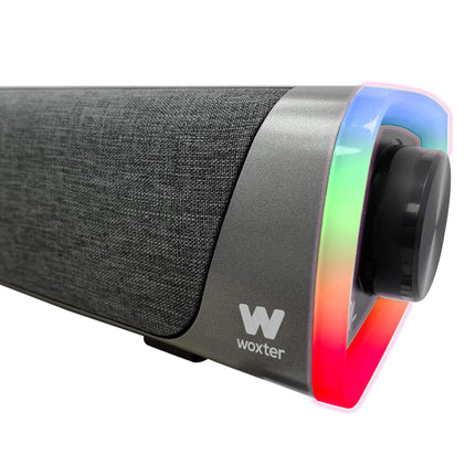Woxter Big Bass 320 heliriba 18 W võimsusega (RGB taustvalgus, 3,5 mm, PC/PS4/Xbox/TV/mobiiltelefon/tahvelarvuti), USB toide, must