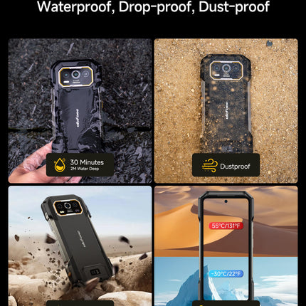 Ulefone Armor 27 Pro Outdoor Mobile Phone 5G Android 14 Smartphone 64MP+50MP+50MP+32MP Camera 24GB + 256GB/SD-2TB 10600mAh Battery, 6.78 inch FHD+ 120Hz, Supports 33W Fast Charging GPS/NFC/OTG
