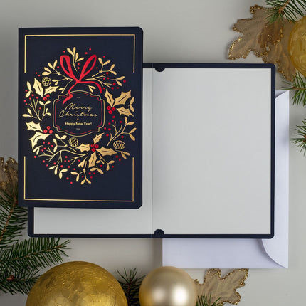 Art Nuvo - EXCLUSIVE CHRISTMAS CARDS SET OF 10 CARDS, 120x170mm, GILDED AND EMBOSSED CHRISTMAS MOTIFS MADE OF METALLIC WITH INSERTS AND ENVELOPES