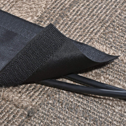 sourcing map Cable Grip Strip, Floor Cable Protector, Cable Protector, Cable Management, 1 m Long, 10 mm Wide, Black