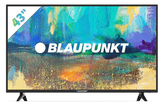 Blaupunkt BS43U3012OEB Smart TV 108 cm (43 tolli) 4K UHD teler (Miracast, kolmekordne tuuner, HDMI) [Modeliaasta 2020]