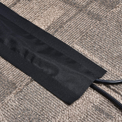 sourcing map Cable Grip Strip, Floor Cable Protector, Cable Protector, Cable Management, 1 m Long, 10 mm Wide, Black