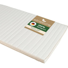 allnatura Latexcomfort Mattress Topper 90 x 200 cm in Firm (H4), 100% Natural Latex, Cover Made of Lyocell/Tencel - Perfect for Mattresses and Box Spring Beds - Made in Germany