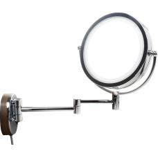 Tuka TKD3129-10x LED Wall Mirror Cosmetic Mirror 10x Magnification 8 Inch Wall Mounted with Screws Illuminated Bathroom Mirror Makeup Shaving Mirror Normal + 10x Zoom