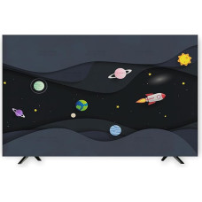 19-100 inch TV Dust Cover for Indoor Use, TV Set Cover, Monitor Screen, Dustproof Protection, Universal Cover, Decoration for Living Room and Bedroom (Size: 100 Inches (W 222 x H 125 cm), Colour: C)