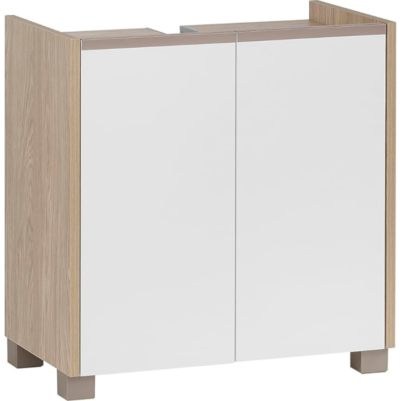 Schildmeyer Juba 151667 Vanity Unit 57 x 33 x 59 cm Light Oak Decoration/Matte White