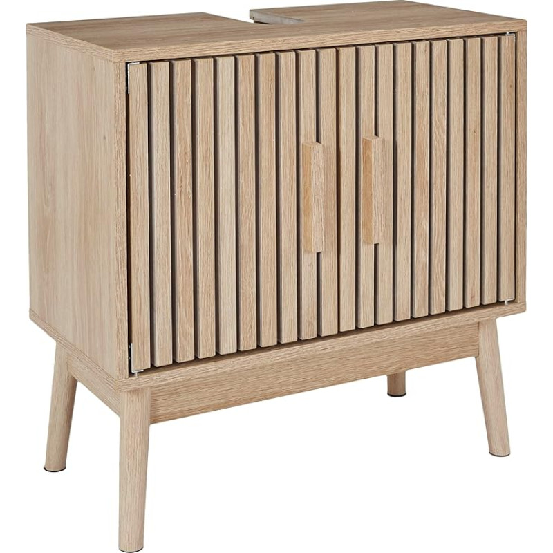 HOME DECO FACTORY, HD0222 Klaus Natural Crush Collection Vanity Unit, 60 x 70 x 30 cm, Brown