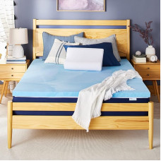 Sleep Innovations 2-Inch SureTemp Memory Foam Topper. 10-year limited warranty. Made in the USA. Queen by Sleep Innovations