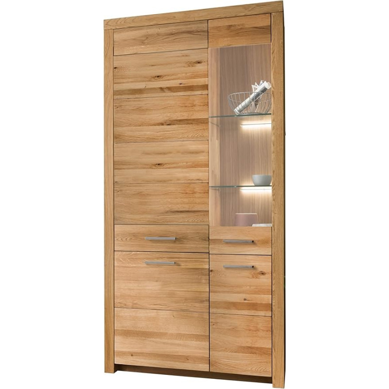 möbelando Living Room Set WZ-0169 Made of Wild Oak in Natural Oiled Dimensions (W x H x D) 284.9 x 204.1 x 40 cm